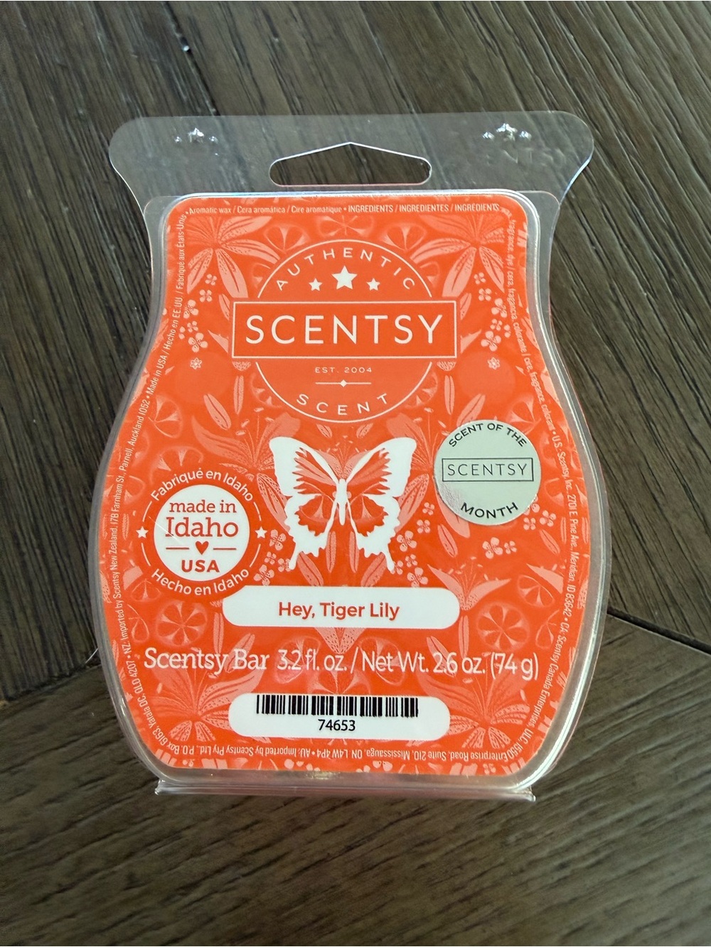 Scentsy Hey Tiger Lily Retired Wax Bar Scent of the Month
